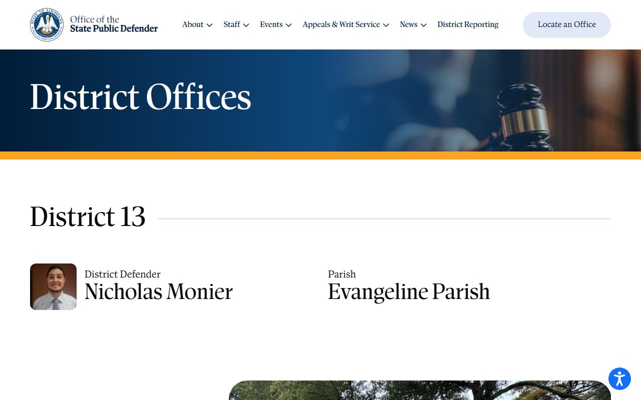 Evangeline Parish criminal court records OSPD District 13 public defender office