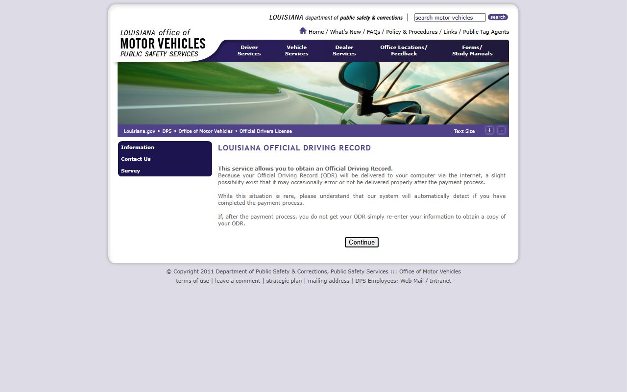 Evangeline Parish traffic court records Louisiana official driving record service
